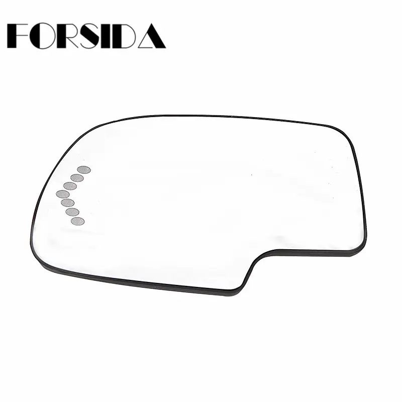 FORSIDA para 2003-2007 Chevrolet GMC CadillacCar lado espejo de vidrio calor del lado del coche de espejo de vidrio caliente LED de señal de vuelta de coche espejos