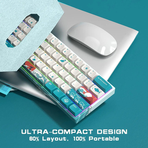 Teclado mecánico RGB con cable 60%, interfaz USB de carga tipo C a la moda, nuevo teclado mecánico RGB inalámbrico para juegos - Product Image 2