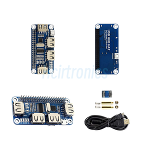 4 Ports <strong>USB</strong> HUB HAT for <strong>Raspberry</strong> <strong>Pi</strong> 3 / 2 / Zero W Extension Board <strong>USB</strong> to UART for <strong>Serial</strong> Debugging Compatible With USB2.0/1.0