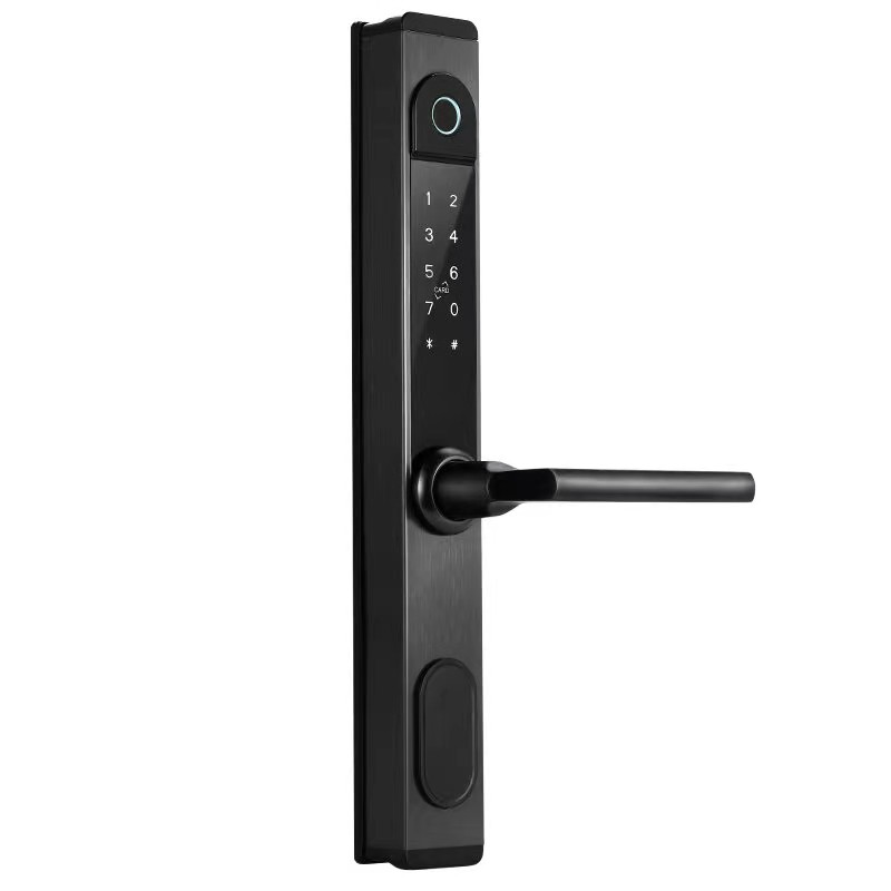 Qleung S824 Tuya APP Competitive Price Digital Lock Door European Mortise Card Fingerprint Smart Password Apartment Lock Door