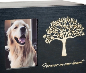 Gỗ rắn thân thiện với môi cổ điển vật nuôi tưởng niệm urn với khung ảnh tùy chỉnh khắc chó mèo tro lưu niệm hộp thủ công - Product Image 3