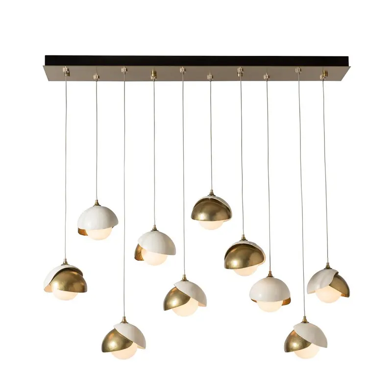 Comprar Mais novo Designer Nordic Luxo Lustre Ouro preto Pendurado Modern Dining Room Chandelier drop Pendant Light