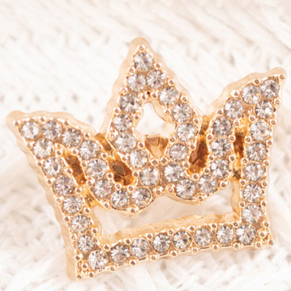 XP001 Golden Crown with Synthetic Rhinestone