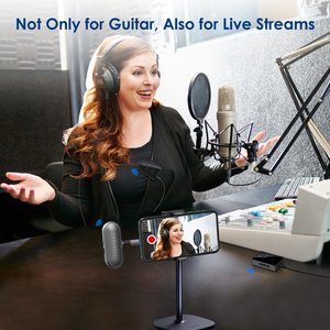 5.8G Wireless Multifunction IEM/Guitar Audio <strong>Interface</strong> System Live Streaming/Recording Transmitter Bodypack Receiver Comfortable