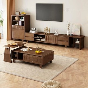 Işık lüks tasarım katı ahşap Tv standı veya sehpa merkezi masa oturma odası için Modern mermer sehpa - Product Image 4