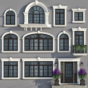 CE Certificate French Design <strong>windows</strong> with Arched Trims - Product Image 1