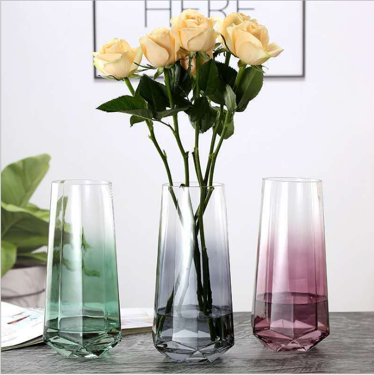 Home Interior Accessories Decoration Large Glass Vase Hand Blown Glass Vase Colorful Hand Blown Glass Vase for Home Decor