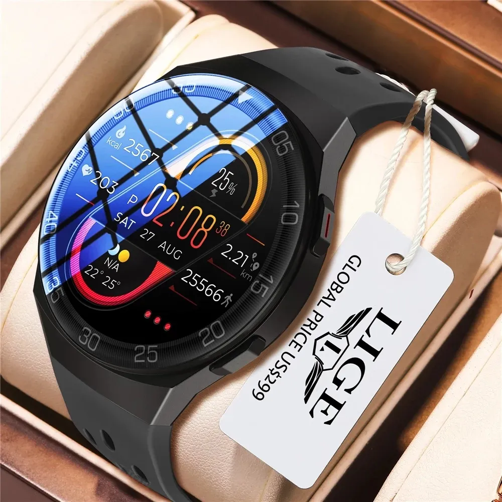 LIGE 2022ใหม่นาฬิกาผู้ชายกีฬานาฬิกาอิเล็กทรอนิกส์ LED ชายสมาร์ทนาฬิกาสำหรับผู้ชายนาฬิกากันน้ำชั่วโมง