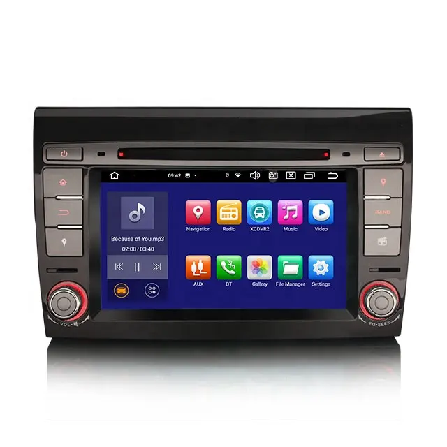 Erisin ES8571F 7 pouces Android 12 IPS sans fil CarPlay 4G DSP voiture dvd gps lecteur pour Fiat Bravo