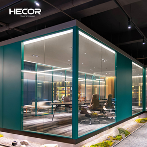 Partizioni produttori di alluminio profilo Frameless pareti divisorie in vetro per ufficio comunale - Product Image 1