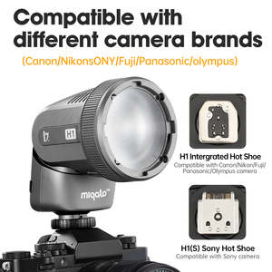 Jinbei แฟลชกล้อง LED กลางแจ้งแบบ H1, แฟลชสำหรับถ่ายภาพกลางแจ้งแบบพกพามีโหมด HSS TTL และโหมดไฟ LED ในที่เดียว - Product Image 5