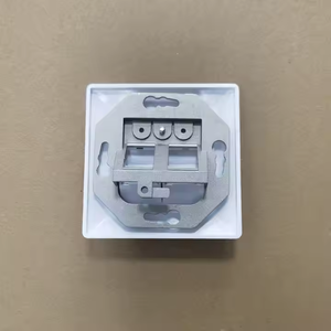 80x80mm Germany <strong>Type</strong> Faceplate Wall Plate Wall Outlet for 2 Keystone Modules Flush-Mounted Data <strong>Connection</strong> Socket - Product Image 3