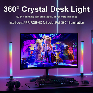 โคมไฟตั้งโต๊ะมีเซ็นเซอร์สีและหน้าจอ LED นีออน LED อัจฉริยะควบคุมด้วยรีโมตควบคุมเสียงดนตรีและหน้าจอสำหรับตกแต่งบ้าน - Product Image 2