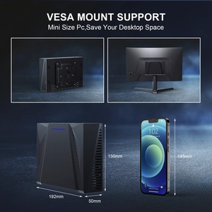 พัดลมสำนักงานขนาดเล็ก PC IN-Tel Core I9-9880H แรม7 * USB dual-band WIFI + BT พร้อมที่ยึด VESA คอมพิวเตอร์ธุรกิจที่มีประสิทธิภาพ - Product Image 5