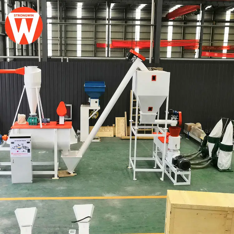 Strongwin manufacture 1t/h mini cattle feed plant