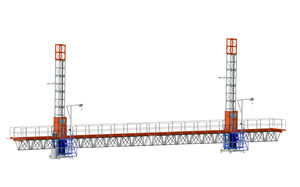 Plataforma de trabajo de elevación de andamios para trabajos de construcción y aplicaciones de escenario oscilante - Product Image 2