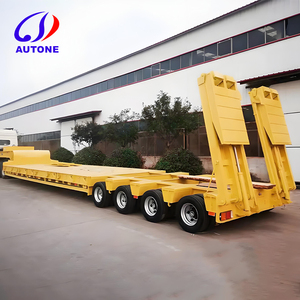 Low Bed Semi Trailer Low Bed <strong>Container</strong> Semi Trailer 3 Axle 40ft Lowbed 60 Ton Low Bed Front <strong>Loading</strong> Lowbed Semi Trailer - Product Image 6
