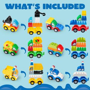 Juego de bloques de construcción diferentes vehículos construye tus propios coches de juguete compatibles con el bloque de construcción de ladrillos de marca para niños - Product Image 4
