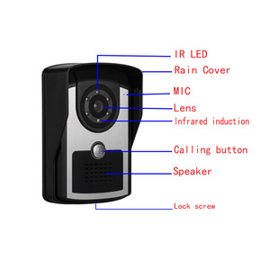Nuevo Sistema de videoportero para edificio doméstico, visión nocturna impermeable, timbre Visual con cable, sistema de teléfono intercomunicador - Product Image 3