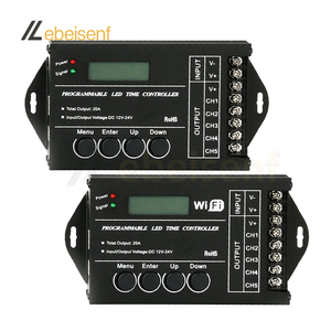 Programmier barer LED-Zeit regler DC 12V 24V 5-Kanal 20A Common Anode Aluminium TC420 TC421 WiFi-Dimmer für RGB CCT-Licht leiste - Product Image 1