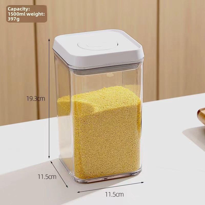 Pot scellé transparent de type presse de 1500 ml