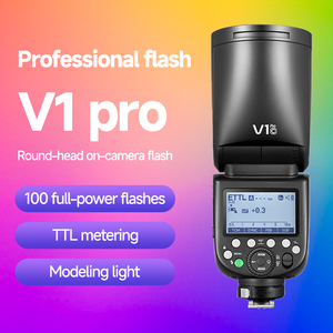 GODOX แฟลชโปร V100 V1สำหรับกล้อง DSLR ไฟถ่ายภาพแบบพกพาสำหรับการถ่ายภาพกลางแจ้งแบบซิงโครนัสความเร็วสูงรองรับการใช้งานกับแคนนอน - Product Image 2