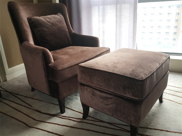 Hotel bedroom furniture modern leather sofa cover leisure lounge velvet combination sofa set