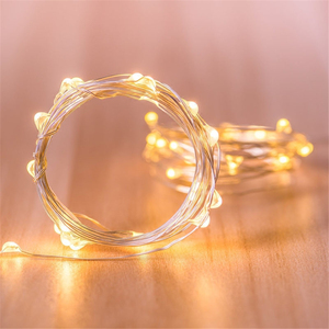 Paquete de 4 16,4 pies 50 luces LED de hadas con temporizador de Control remoto a batería impermeable alambre de cobre centelleante Navidad - Product Image 3
