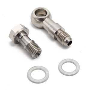 EPMAN <strong>Turbo</strong> Banjo Bolt Kit M10 X <strong>1.5</strong> mm to 4AN W/ 1.8mm Restrictor Oil Feed for TD04 TD05 TD06 EP-CGQ81 - Product Image 1