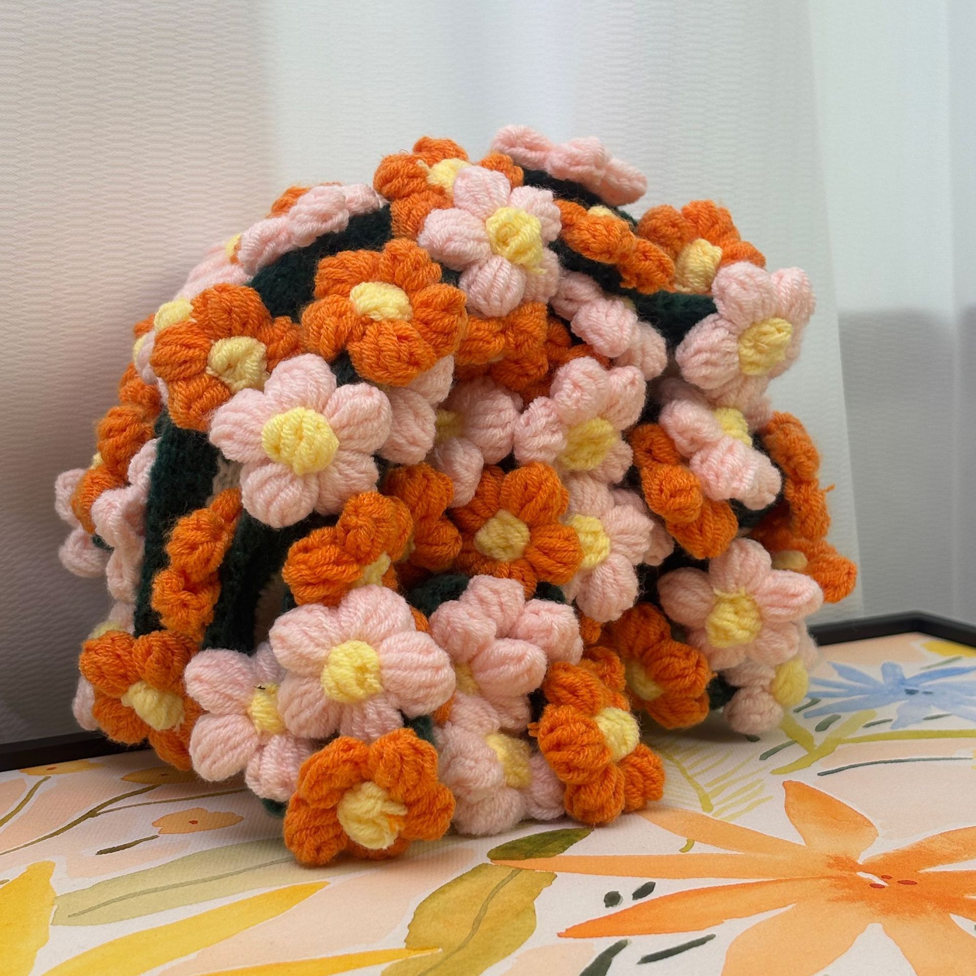 Orange light pink flowers