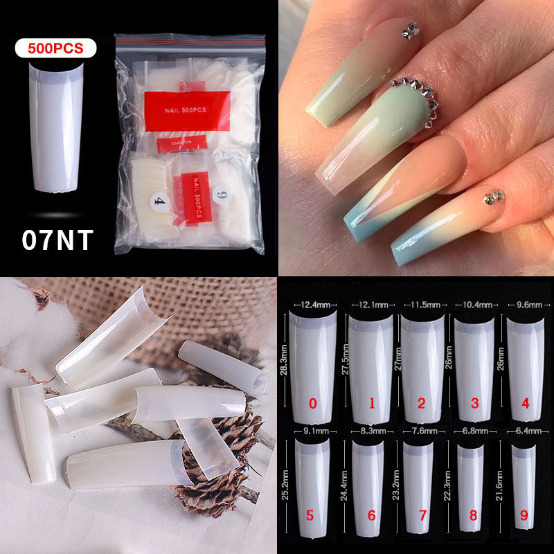 500 pieces bagged nails 07#natural color