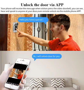Sistema de videoportero WiFi, pantalla táctil de 7 pulgadas, cámara de 1080P, timbre inteligente resistente al agua con aplicación Tyua - Product Image 6