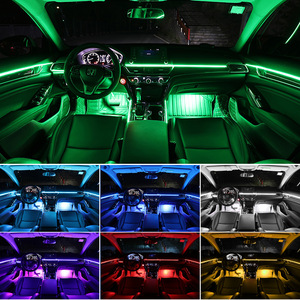 YOBIS fabrika sıcak satış akrilik 18 in1 RGB 14 in 1 10 in 1 6 in 1 ortam Led ışık araba iç ışık şeridi - Product Image 6