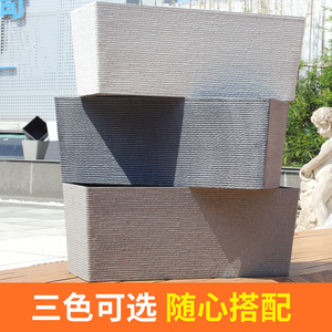 Rectangular Plastic Flower <strong>Pot</strong> Indoor Courtyard Outdoor Resin <strong>Large</strong> Diameter Square Imitation <strong>Stone</strong> Flower <strong>Pot</strong> - Product Image 3