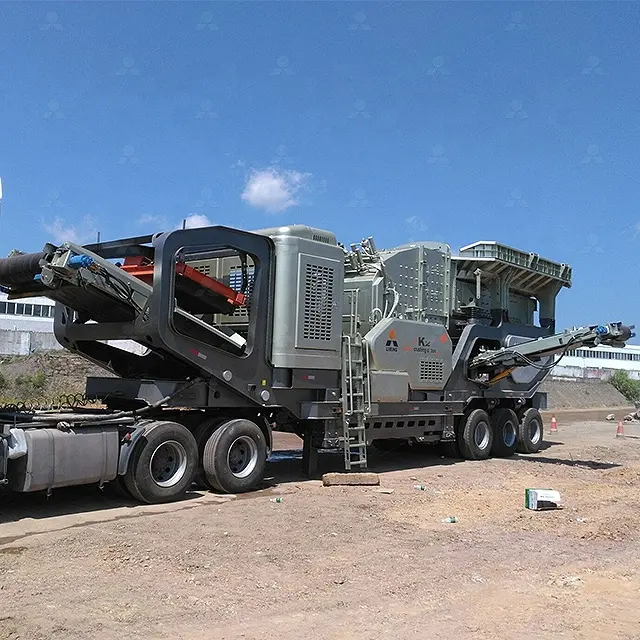 Machine mobile primaire de broyeur de mâchoire de gravier concret pour la chaîne de production en pierre en Chine