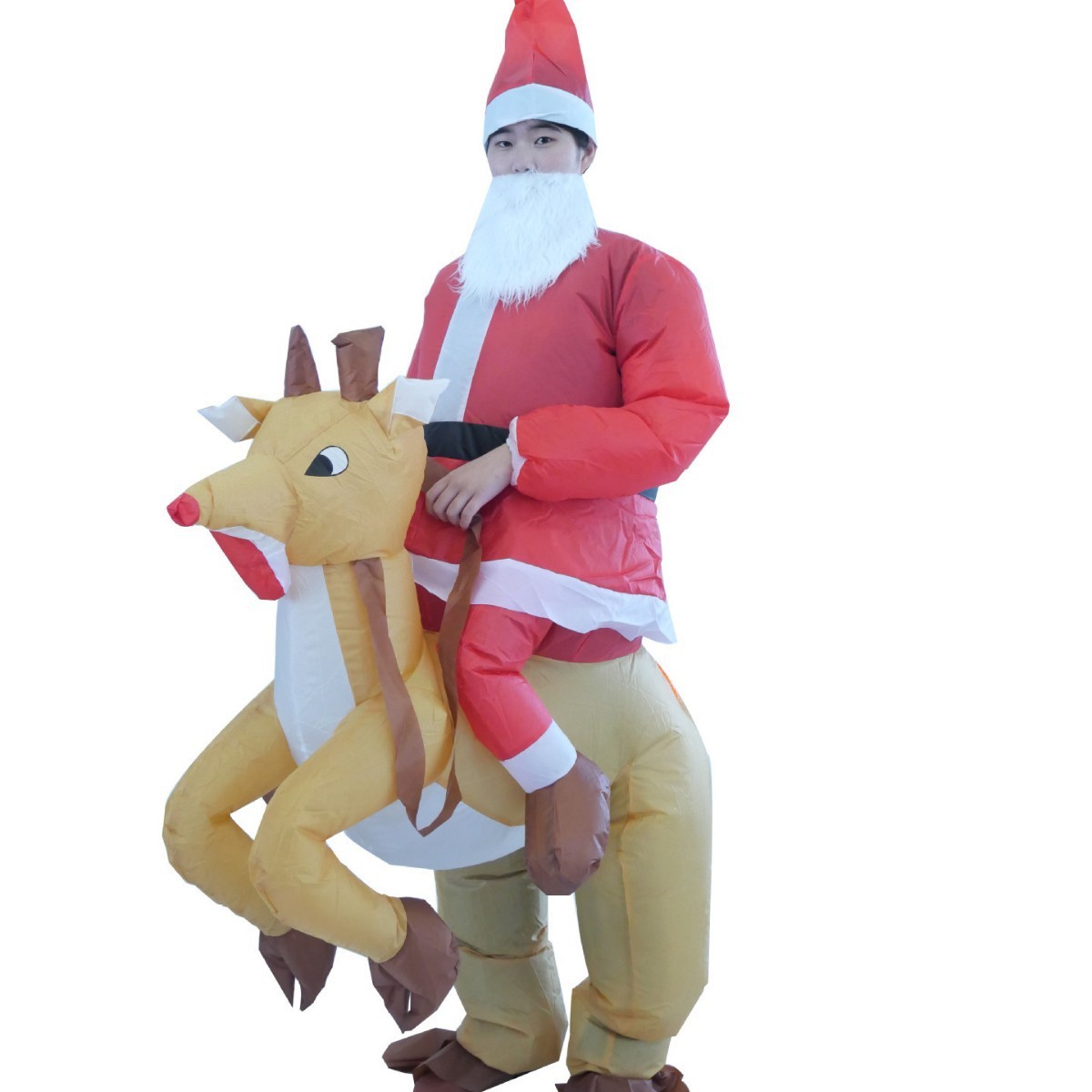 Le Père Noël monte un renne