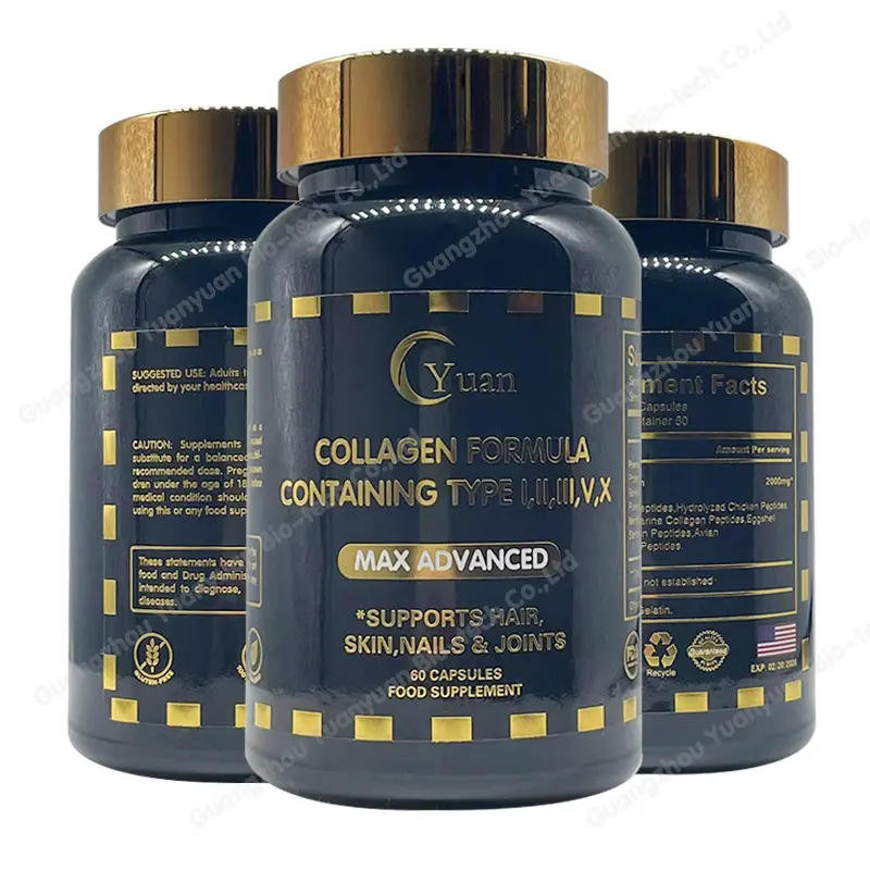 Collagene marino tipo I,II,III,V,X, supporta capelli e pelle unghie e articolazioni capsula sbiancante