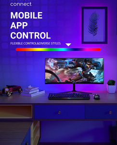 แถบไฟ LED RGB อัจฉริยะ12V แถบเปลี่ยนสีฟังเพลงสาย LED RGB 5เมตรพร้อมแอปและรีโมทควบคุม5050แถบ LED - Product Image 5