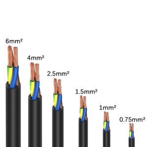 RVV 3 * 0.5mm ² inşaat fabrikası için düşük voltajlı güç kablosu-kaynak kablosu için saf bakır tel kılıf PVC yalıtım ile üretilmiştir - Product Image 3