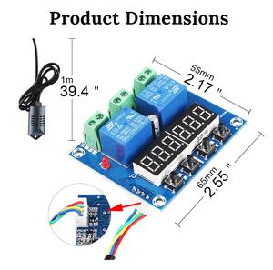 DC12V Thermostat Dual Output Temperature Humidity Thermometer Hygrometer <strong>Control</strong> <strong>Module</strong> LED Digital Display - Product Image 4