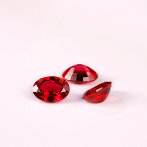 AGL sertifikalı güvercin kan kırmızı yakut 5A yüksek kaliteli sentetik gevşek yakut değerli taşlar 0.5ct 1ct 1.5ct 2ct Oval Lab yetiştirilen yakut - Product Image 3