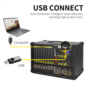 CLAVAX CLMC-XZ10 Professional 10 Channel Powered Audio <strong>Mixer</strong> Music Mixing Console With Amplifier Bluetooth USB 99*<strong>2</strong> Effects - Product Image 5