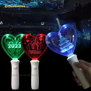 Toptan özel bts RGB LED ışık sopa 15 renk değiştiren kalp şeklinde tasarım noel partisi konser süslemeleri Cheer için - Product Image 5