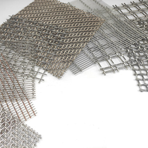 Dekorativer Metallgitter anbieter Edelstahl glatt gewebtes Draht geflecht Sieb trennwand Flach draht geprägtes Dekorations netz - Product Image 4