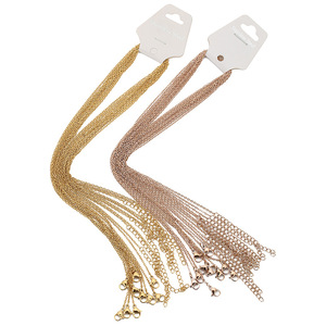 2023 Hot <strong>Sale</strong> Wholesale 1/1.5/2mm Gold Plated 45cm Simple O Shape Basic <strong>Chains</strong> with 5cm Extension Tail <strong>for</strong> Jewelry Making