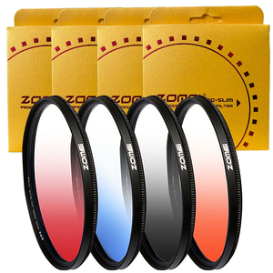 <strong>Zomei</strong> 4PCS Ultra Slim Gradient <strong>Filters</strong> for Photography Gradient <strong>Filters</strong> in Blue Orange Red and Grey for Enhancing Landscape. - Product Image 1