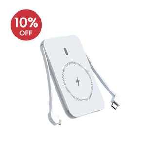 Nueva llegada Powerbank Venta caliente Fuerte magnético 2 en 1 Cargador de teléfono móvil 2 Salida 1 Entrada Cable incorporado 5000mAh Power Bank - Product Image 1