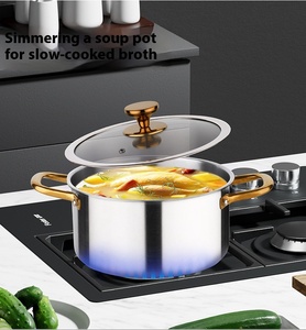 Tinh Khiết Titan 4-Mảnh Đồ Nấu Nướng Thiết Lập Không Dính Không Có Áo Khoác Công Nghệ Tri-Ply Thép Không Gỉ An Toàn Cho Lò Nướng Cảm Ứng Chảo - Product Image 5