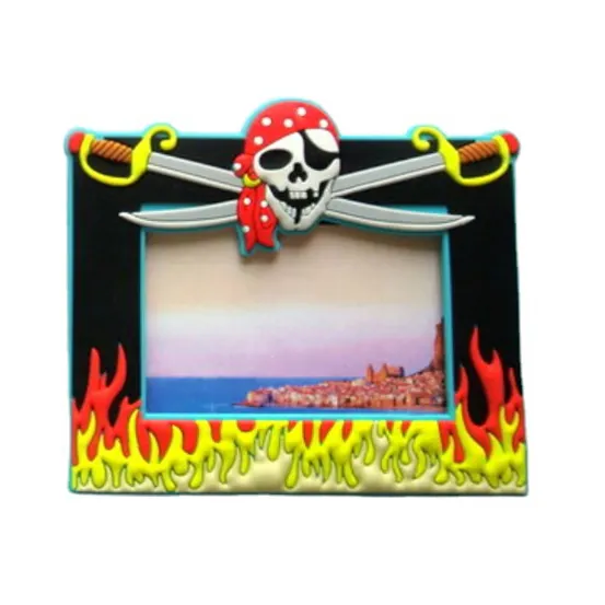 Moldura para fotos em PVC para presente de decoração de mesa pirata personalizada moldura quadrada