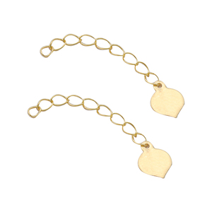 Real Gold Jewelry 18K Extender <span class=keywords><strong>Chain</strong></span>ためNecklace Bracelet 0.98 Inch